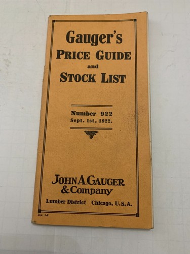 1922 gauger guida - 1922, e
